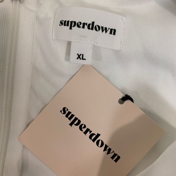 superdown Vickie Ruffle Hem Mini Dress in White - Picture 6 of 7